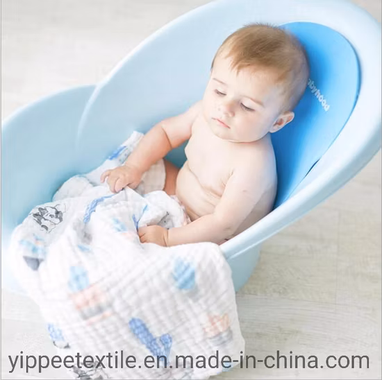 Baby Receiving Blanket Made of 100% Cotton Muslin Fabric