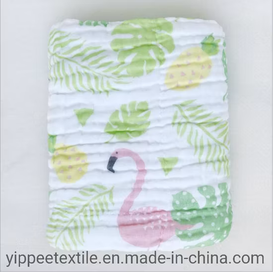 Baby Receiving Blanket Made of 100% Cotton Muslin Fabric