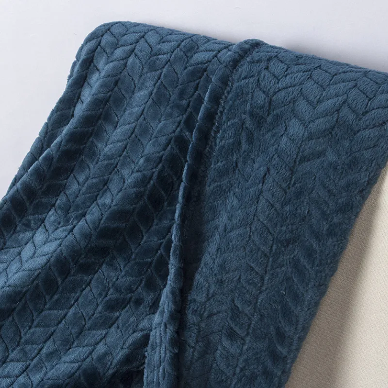 Eléctrico Descalzo Chunky Jacquard Dos Capas Microfibra Lujo Acogedor Franela Fleece Polar Shaggy Pesado Hermes Calentado Manta para Sofá Sofá de Viaje